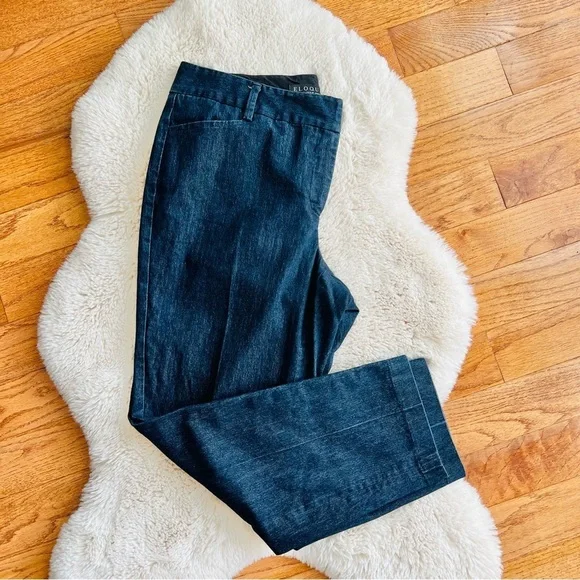 Eloquii dark wash mid rise cropped jeans - Picture 2 of 7